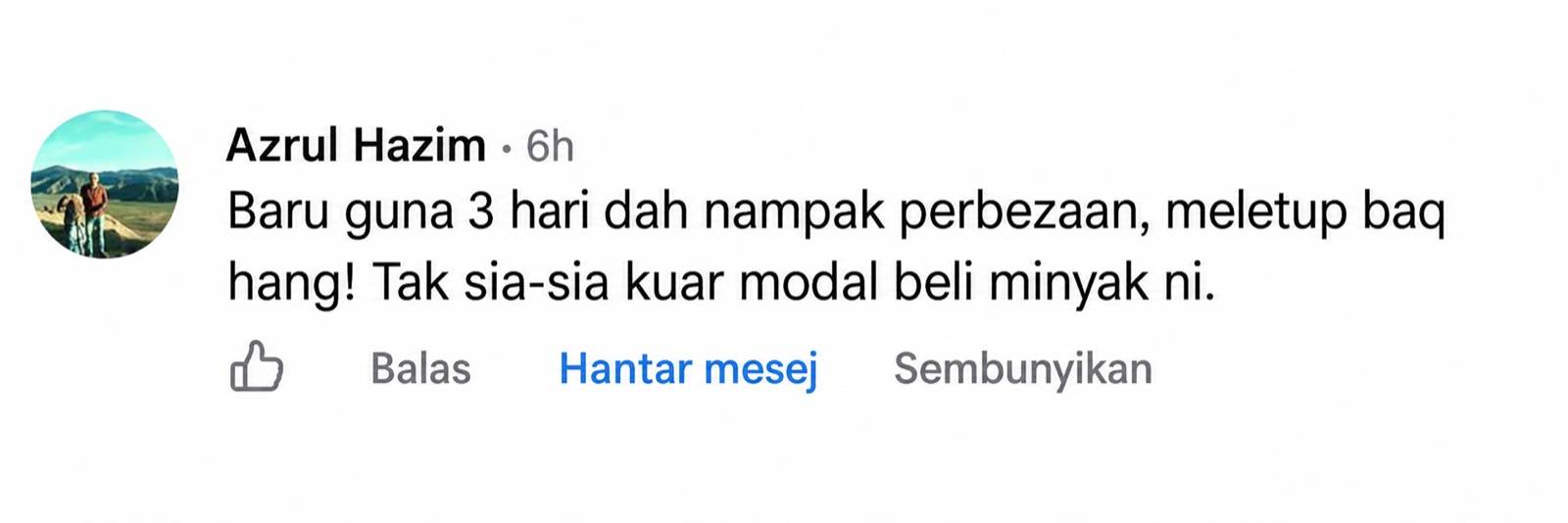 Tangkap layar maklum balas pelanggan Minyak Warisan 02